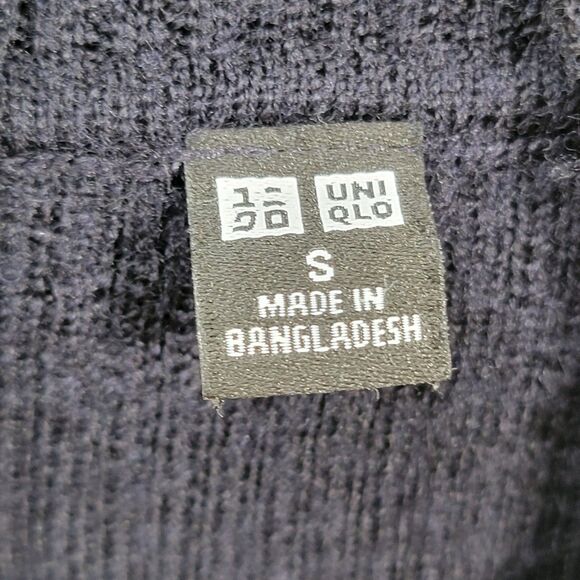 Bundle of x3 Uniqlo Navy Blue, Gray & Black 100% Cotton Long Sleeves Size Small - Picture 3 of 9
